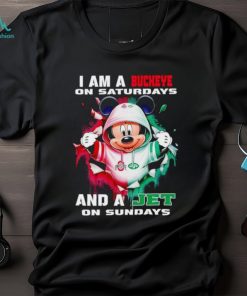 Mickey Mouse I am a Buckeye on Saturdays and a Jet on Sundays shirt