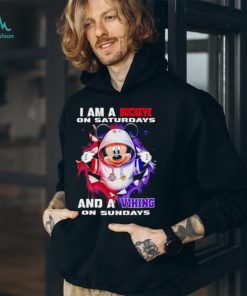 Mickey Mouse I am a Buckeye on Saturdays and a Viking on Sundays shirt