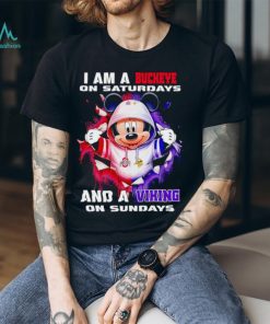 Mickey Mouse I am a Buckeye on Saturdays and a Viking on Sundays shirt