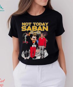 Mickey Mouse Jim Harbaugh And Nick Saban Not Today Saban 27 20 Alabama Crimson Tide Signatures Shirt