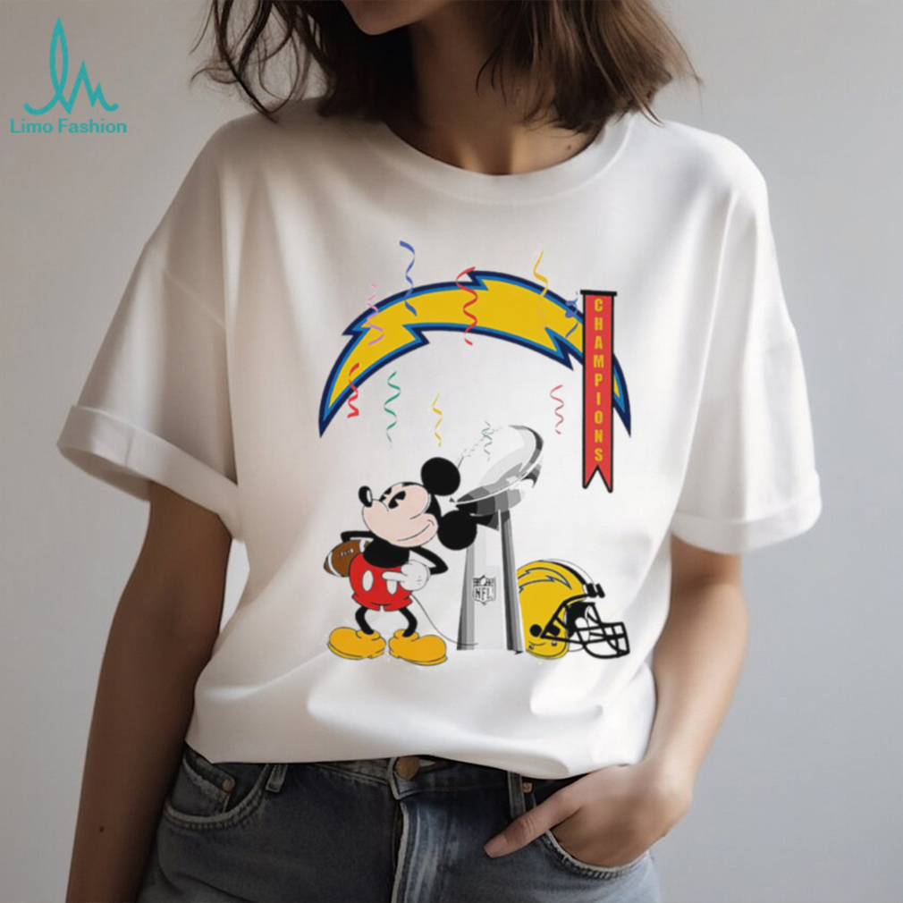 Mickey Mouse NFL Los Angeles Chargers football Super Bowl Champions helmet logo shirt Mickey Mouse NFL Los Angeles Chargers football Super Bowl Champions helmet logo shirt