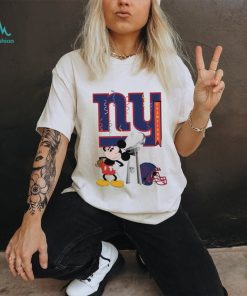 Mickey Mouse NFL New York Giants football Super Bowl Champions helmet logo shirt