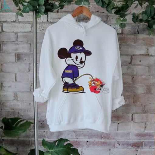 Mickey Mouse Ravens Piss On Chiefs Helmet 2024 Shirt