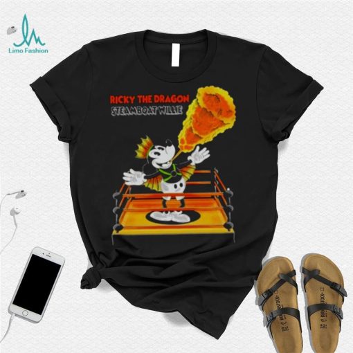 Mickey Mouse Ricky The Dragon Steamboat Willie T Shirt