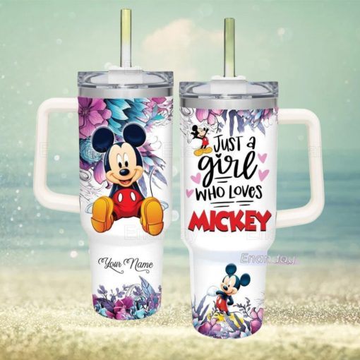 Mickey Mouse Tumbler 40oz, Custom Just A Girl Who Loves Mickey Tumbler