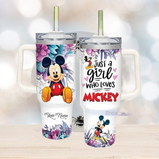 Mickey Mouse Tumbler 40oz, Custom Just A Girl Who Loves Mickey Tumbler