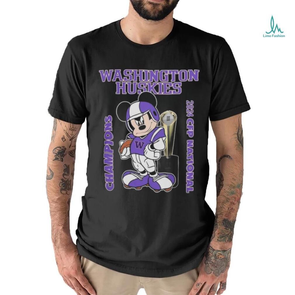 Mickey Mouse Washington Huskies 2024 CFP National Champions T Shirt Mickey Mouse Washington Huskies 2024 CFP National Champions T Shirt