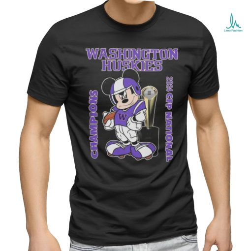 Mickey Mouse Washington Huskies 2024 CFP National Champions T Shirt