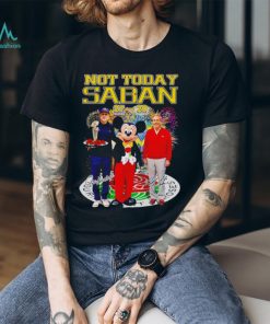 Mickey Mouse and Michigan Coach not today saban signature shirt