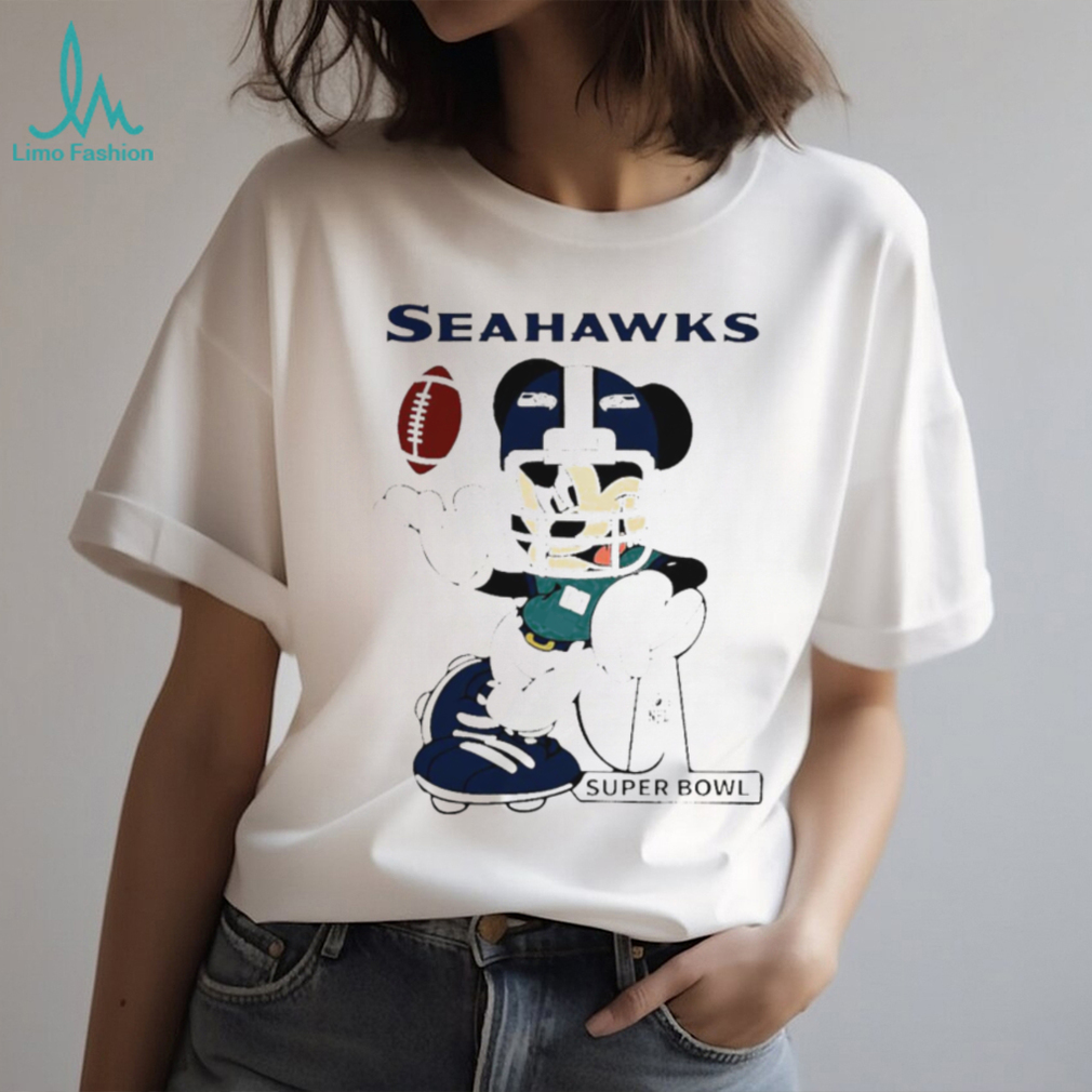 Mickey Mouse player Seattle Seahawks football NFL Super Bowl logo shirt Mickey Mouse player Seattle Seahawks football NFL Super Bowl logo shirt