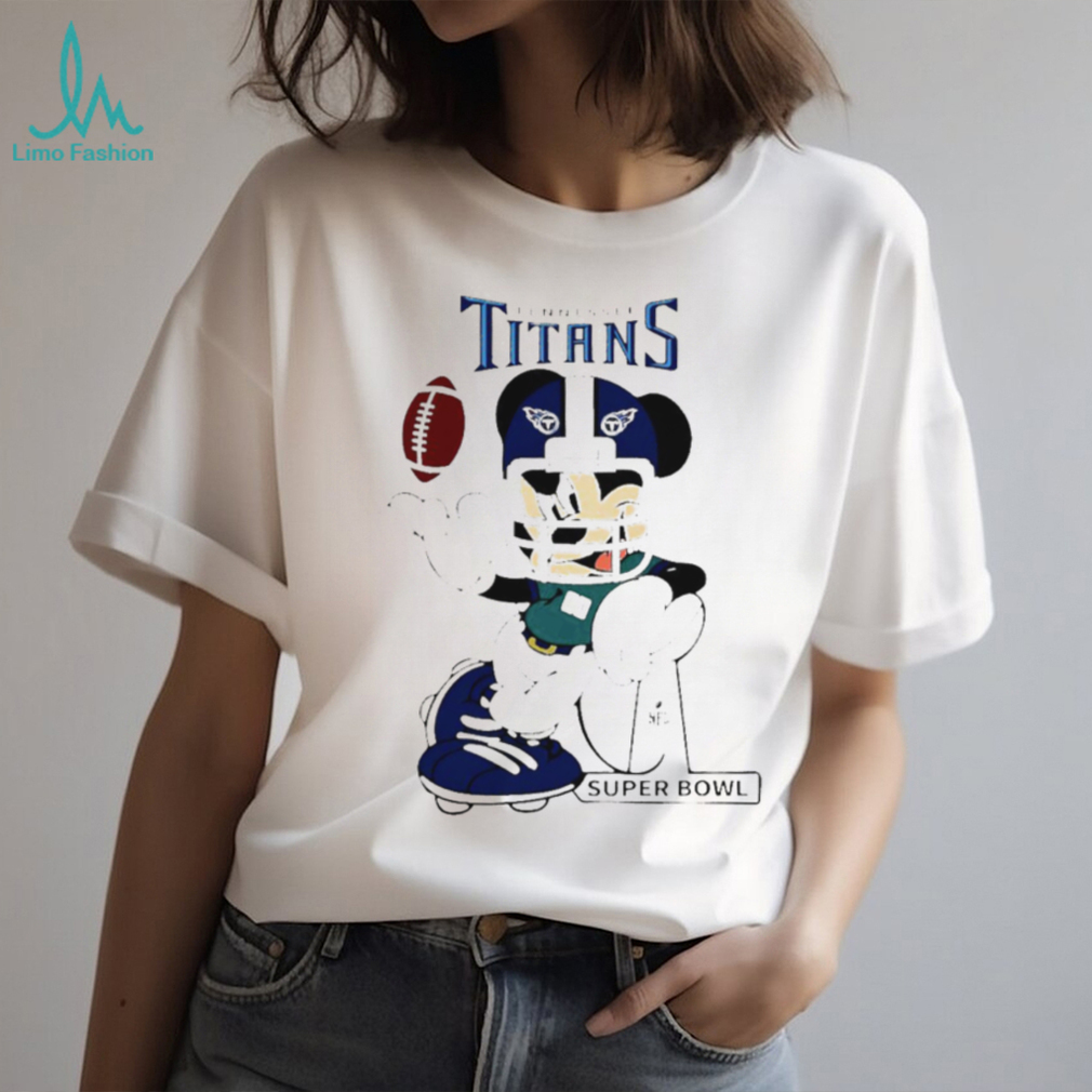 Mickey Mouse player Tennessee Titans football NFL Super Bowl logo shirt Mickey Mouse player Tennessee Titans football NFL Super Bowl logo shirt
