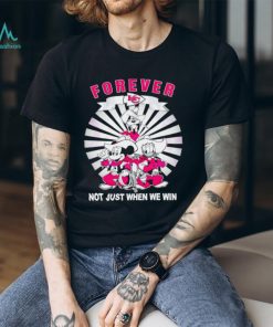 Mickey and friends forever not just when we win Kansas City Chiefs NFL shirt