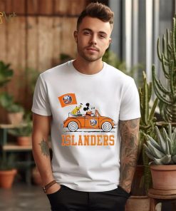 Mickey driving car New York Islanders hockey NHL shirt