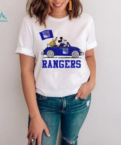 Mickey driving car New York Rangers hockey NHL shirt