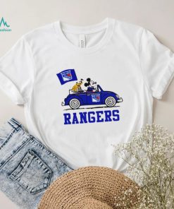 Mickey driving car New York Rangers hockey NHL shirt