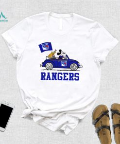 Mickey driving car New York Rangers hockey NHL shirt