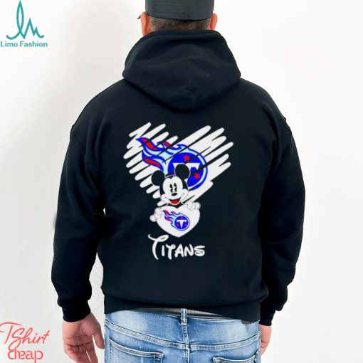 Mickey love Tennessee Titans Valentine Football shirt