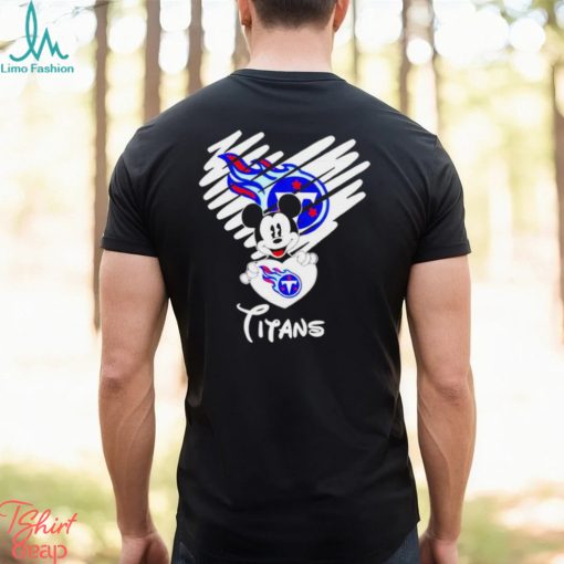 Mickey love Tennessee Titans Valentine Football shirt