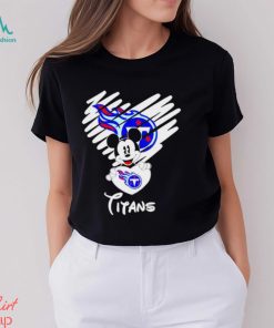Mickey love Tennessee Titans Valentine Football shirt