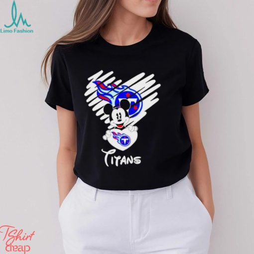 Mickey love Tennessee Titans Valentine Football shirt