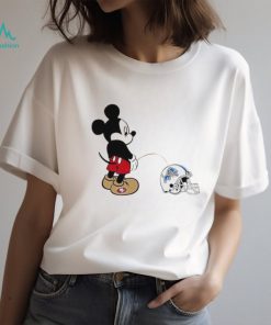 Mickey mouse San Francisco 49ers piss on Detroit Lions shirt