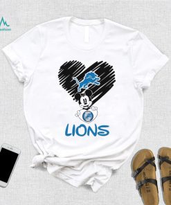 Mickey mouse love Detroit Lions logo shirt