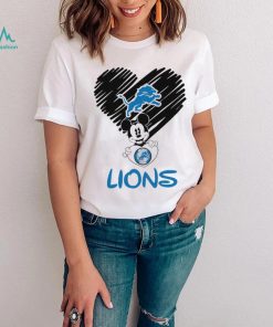 Mickey mouse love Detroit Lions logo shirt