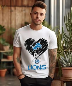 Mickey mouse love Detroit Lions logo shirt