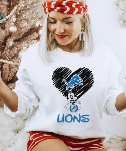 Mickey mouse love Detroit Lions logo shirt