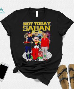 Mickey mouse not today Saban Jim Harbaugh Nick Saban signatures shirt