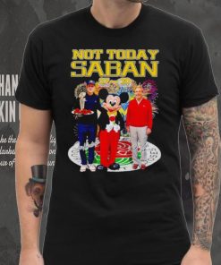 Mickey mouse not today Saban Jim Harbaugh Nick Saban signatures shirt