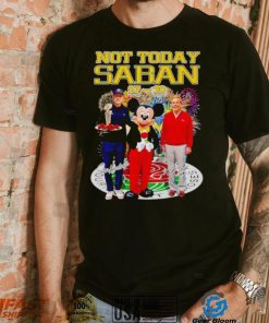 Mickey mouse not today Saban Jim Harbaugh Nick Saban signatures shirt