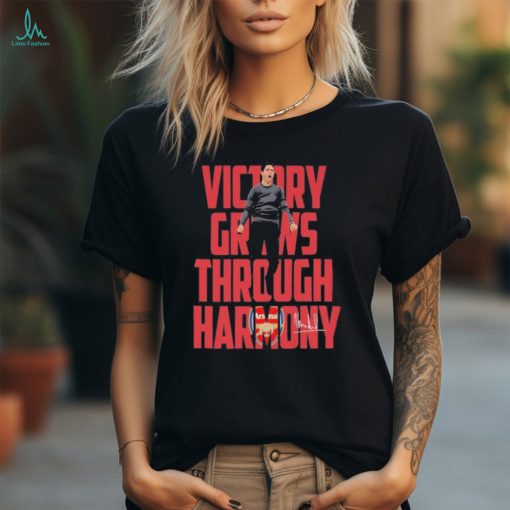 Mikel Arteta Coach Arsenal Victory grows through Harmony signature shirt