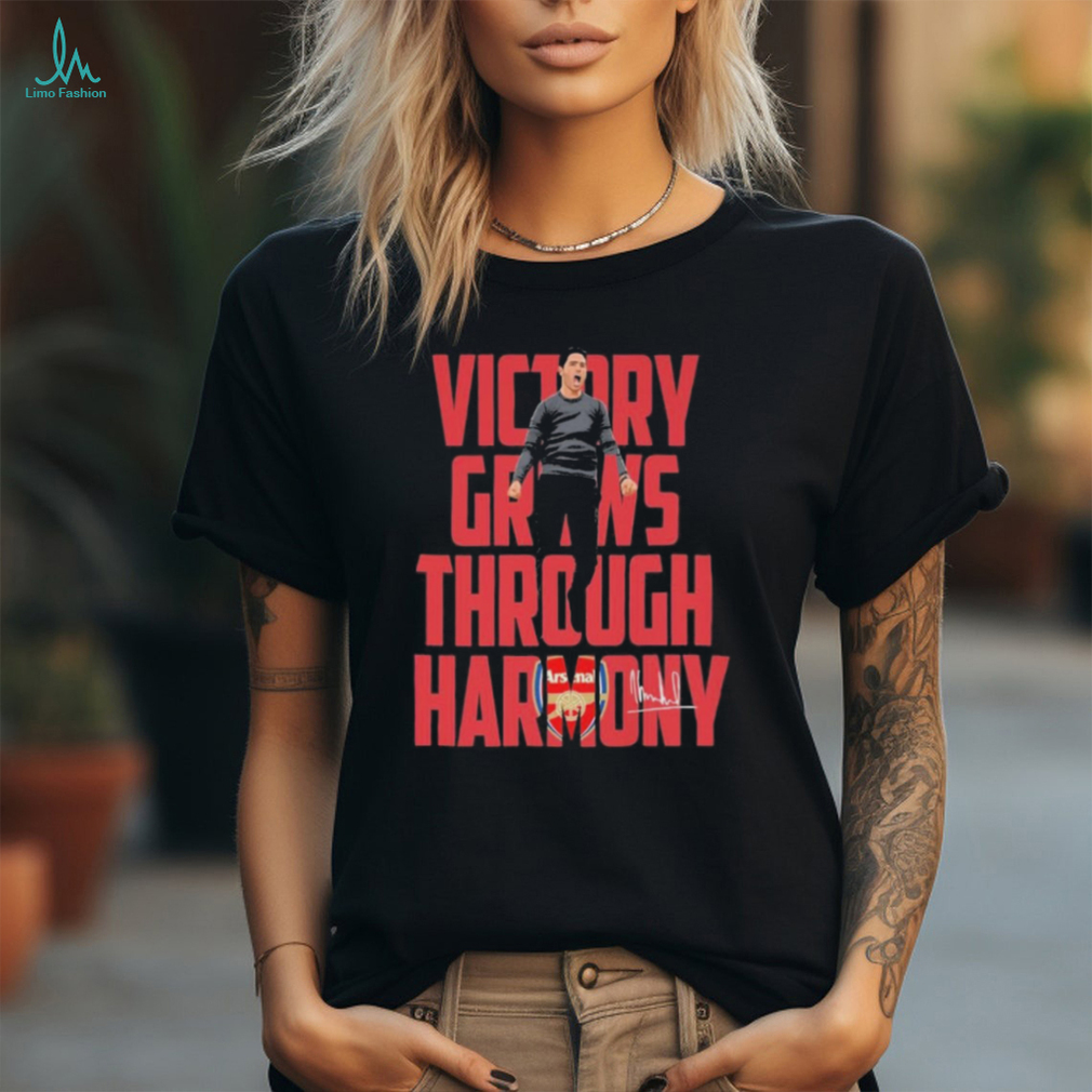 Mikel Arteta Coach Arsenal Victory grows through Harmony signature shirt Mikel Arteta Coach Arsenal Victory grows through Harmony signature shirt