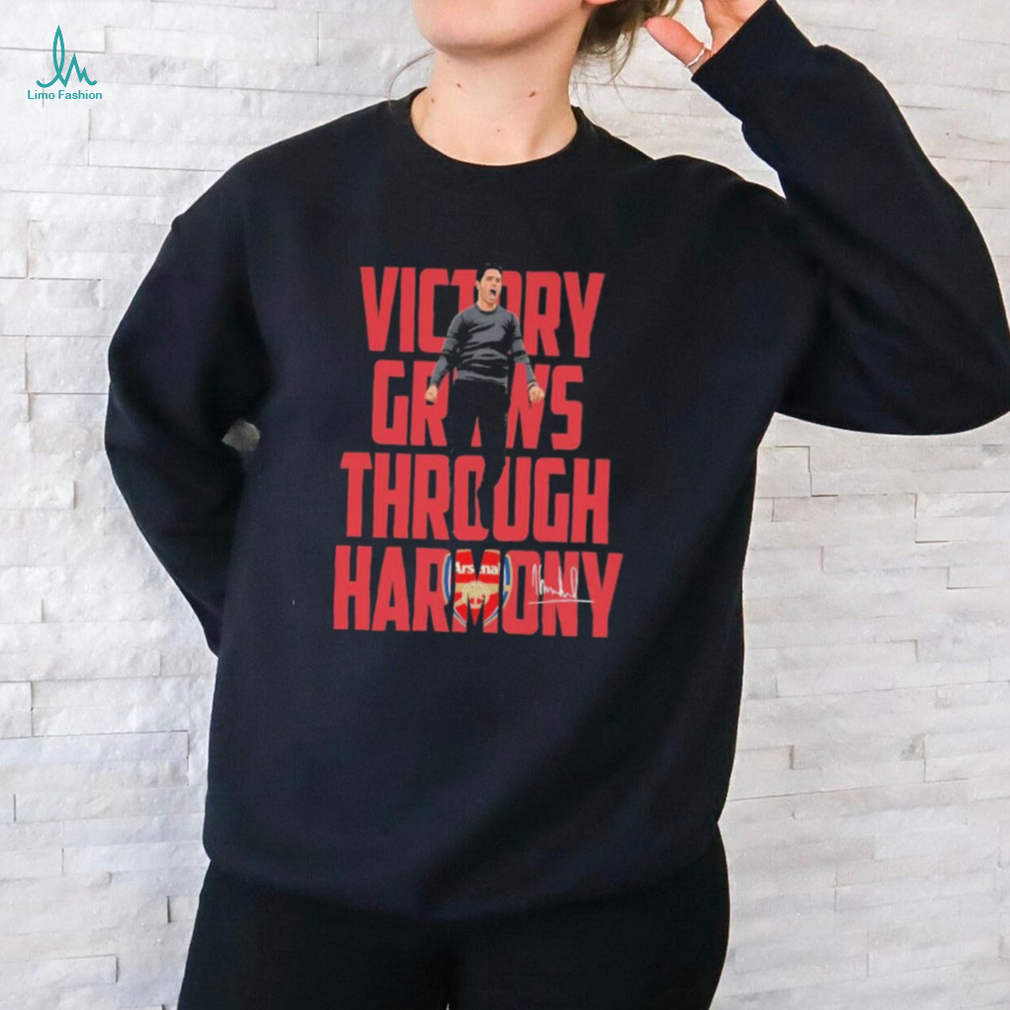Mikel Arteta Coach Arsenal Victory grows through Harmony signature shirt Mikel Arteta Coach Arsenal Victory grows through Harmony signature shirt