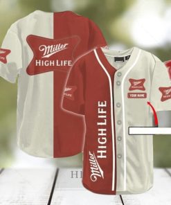 Miller High Life Custom Personalized Beer Baseball Jersey Champagne, hoodie, sweater, long sleeve and tank top Miller High Life Custom Personalized Beer Baseball Jersey Champagne