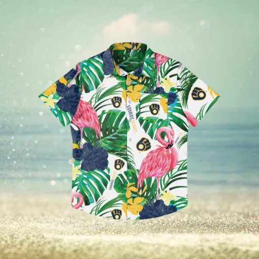 Milwaukee Brewers Flamingo Hawaiian Shirt