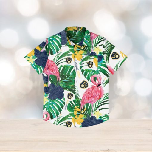 Milwaukee Brewers Flamingo Hawaiian Shirt