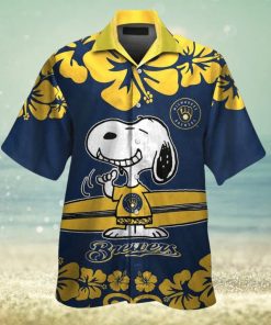 Milwaukee Brewers Snoopy Tropical Hawaii Shirt