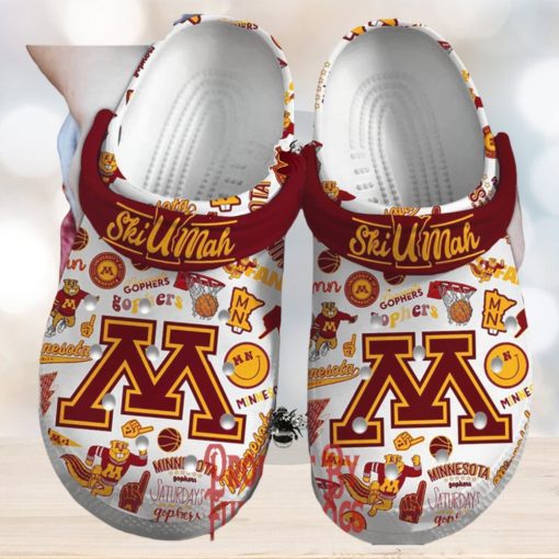 Minnesota Golden Gophers Ski U Mah Basketball Crocs Shoes