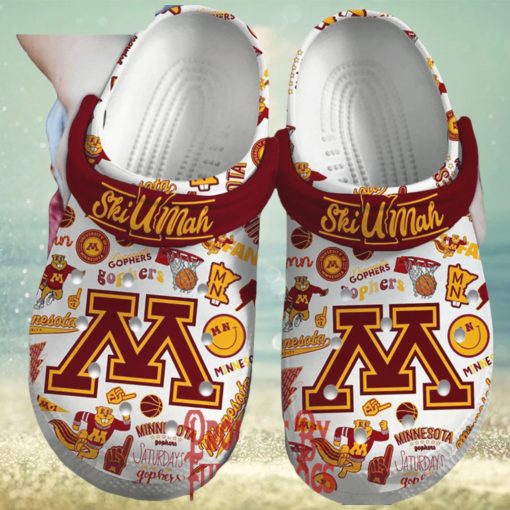 Minnesota Golden Gophers Ski U Mah Basketball Crocs Shoes