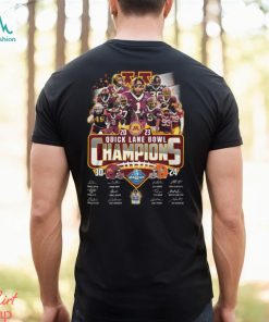 Minnesota Golden Gophers Win 30 24 Bowling Green Falcons 2023 Quick Lane Bowl Champions signatures shirt