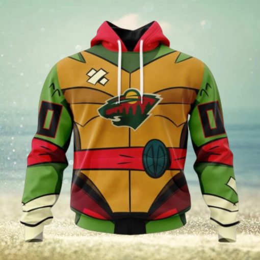 Minnesota Wild Hoodie Special Teenage Mutant Ninja Turtles Design Hoodie