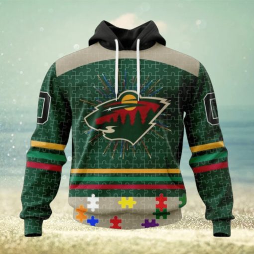 Minnesota Wild Hoodie Specialized Design With Fearless Aganst Autism Concept Hoodie