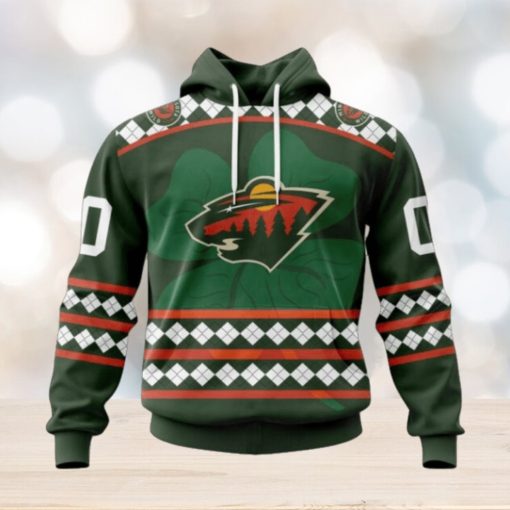 Minnesota Wild Hoodie Specialized Unisex Kits Hockey Celebrate St Patrick’s Day Hoodie