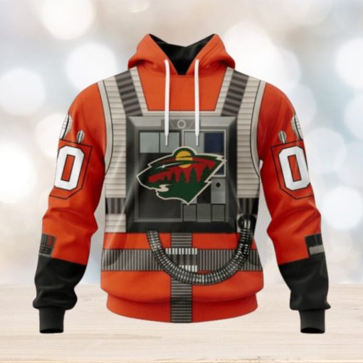 Minnesota Wild Hoodie Star Wars Rebel Pilot Design Hoodie