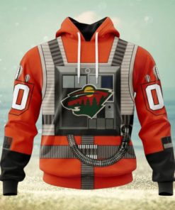 Minnesota Wild Hoodie Star Wars Rebel Pilot Design Hoodie