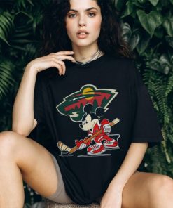 Minnesota Wild x NHL Mickey Mouse Player Cartoon 2023 Shirt