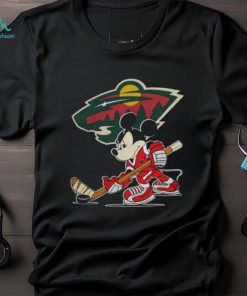 Minnesota Wild x NHL Mickey Mouse Player Cartoon 2023 Shirt