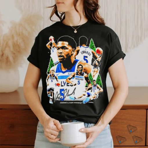 Minnesota timberwolves anthony edwards moment signature shirt